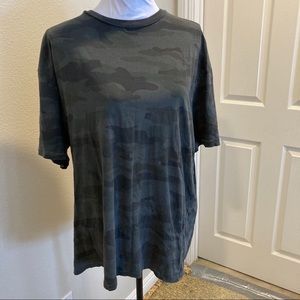 Divided Gray/Green Oversized Camouflage Tee